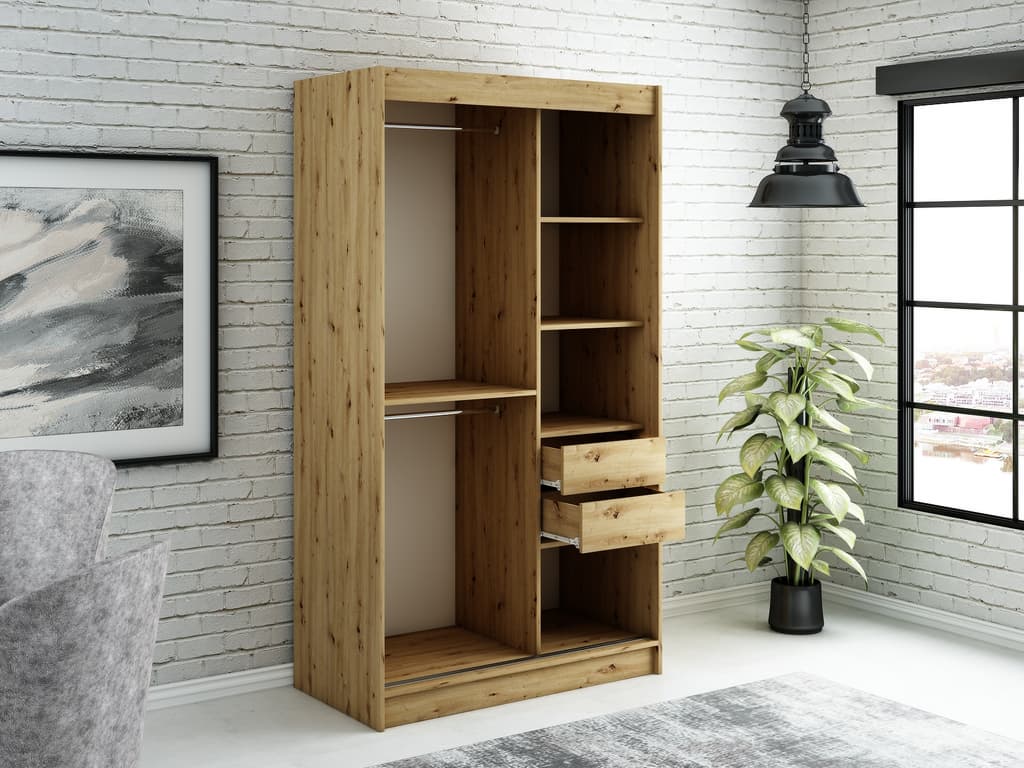 Leto V1 Sliding Door Wardrobe 120cm