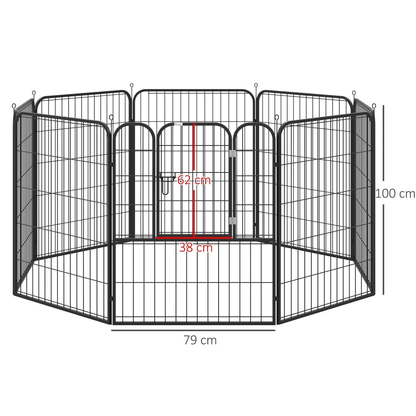 PawHut 4 Sizes Dog Pens Pet Puppy PlayPen Rabbit Puppy Cage Folding Run Fence Garden Metal Hutch