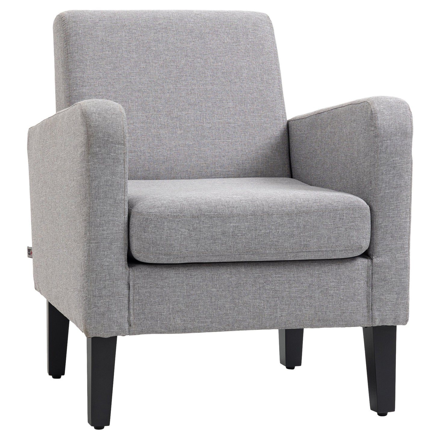 Fotel pudełkowy HOMCOM Linen-Look - jasnoszary