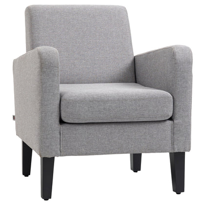 Fotel pudełkowy HOMCOM Linen-Look - jasnoszary