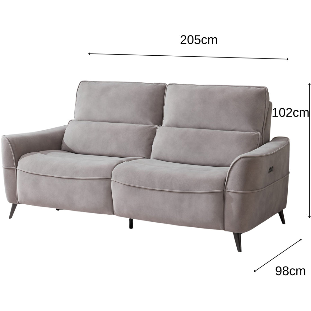 Kensley 3 Seater Sofa Grey (Power Recliner)