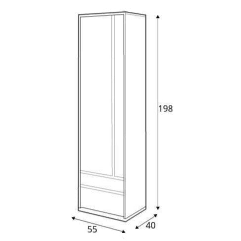 Imola IM-03 Hinged Wardrobe 55cm