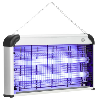 Outsunny wolnostojący ścienny 30W elektryczny zabójca much i komarów 60√£≈Ω¬° zasięg elektryczny zapper much, zapper na owady, zabójca owadów srebrny
