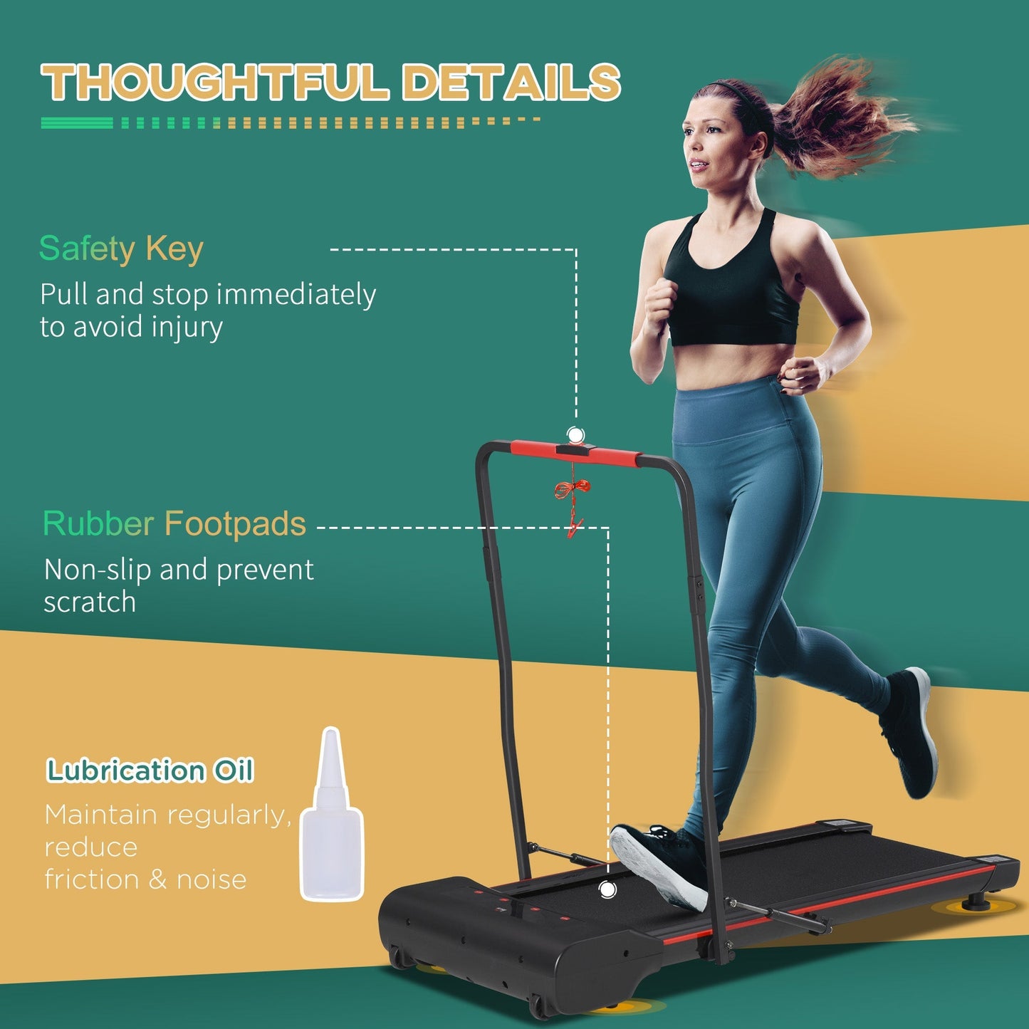 Foldable Walking Machine with LED Display & Remote Control Exercise Walking Jogging Fitness for Home Office Use