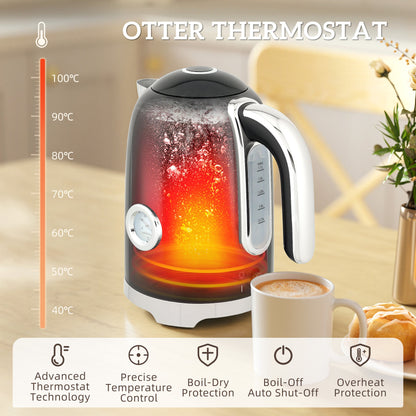 HOMCOM Retro 3000W Kettle and Toaster Set - Black