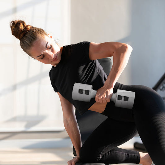 Zestaw hantli SPORTNOW, regulowane ciężarki do ćwiczeń w domu dla kobiet i mężczyzn, 2,5 kg x 2