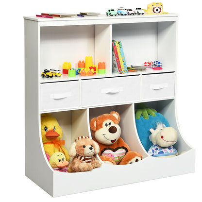 Wooden Children's Storage Cabinet-White