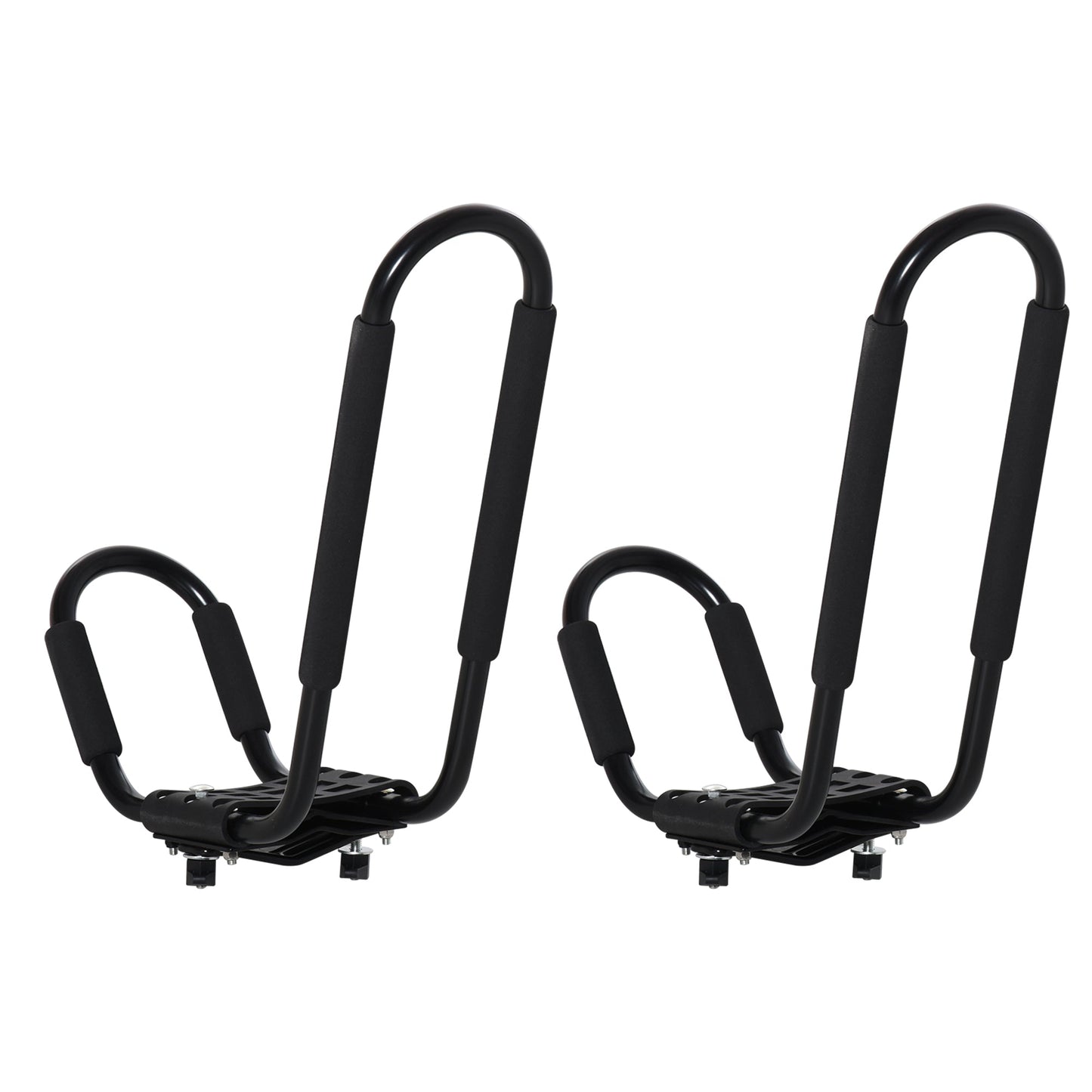 2 Pieces Kayak Roof Rack Universal Mount Cross Bar Carrier Roof Bars for Boat with Strap