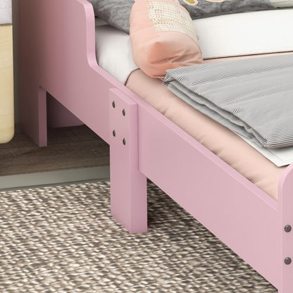 ZONEKIZ Toddler Bed Frame, Princess Bed for Kids, Cloud Design, 143 x 74 x 55 cm, Pink