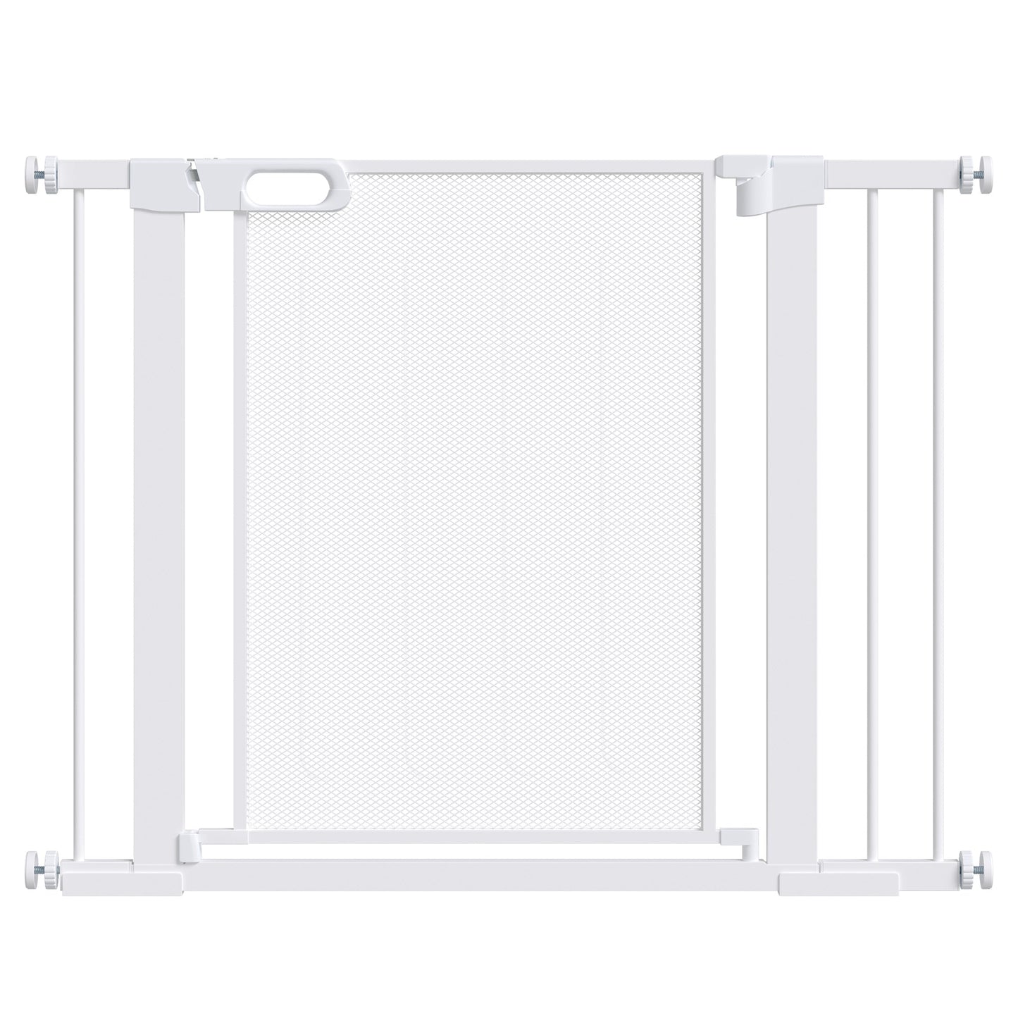 PawHut Pet Safety Gate, for Doorways, Staircases, Hallways, with Extensions Kit, 75-103cm - White