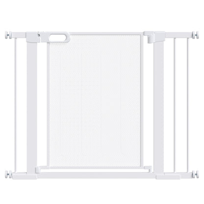 PawHut Pet Safety Gate, for Doorways, Staircases, Hallways, with Extensions Kit, 75-103cm - White