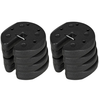 Outsunny Gazebo Weights Set of 8, 24KG Weights for Gazebo Legs with Reinforce Pins and Carry Belt, for Gazebos Shelters Marquees Tents