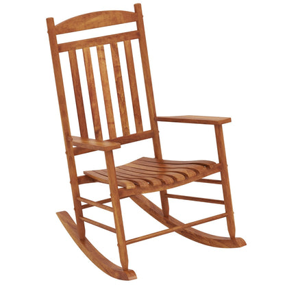 Outdoor Poplar Wood Rocking Chair-Natural