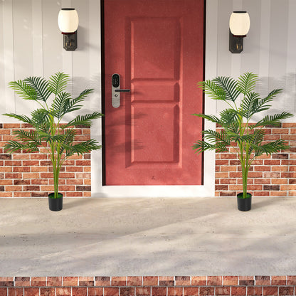 1.2M Artificial Palm Paradise Plant Large Fake Potted Tree Set of 2
