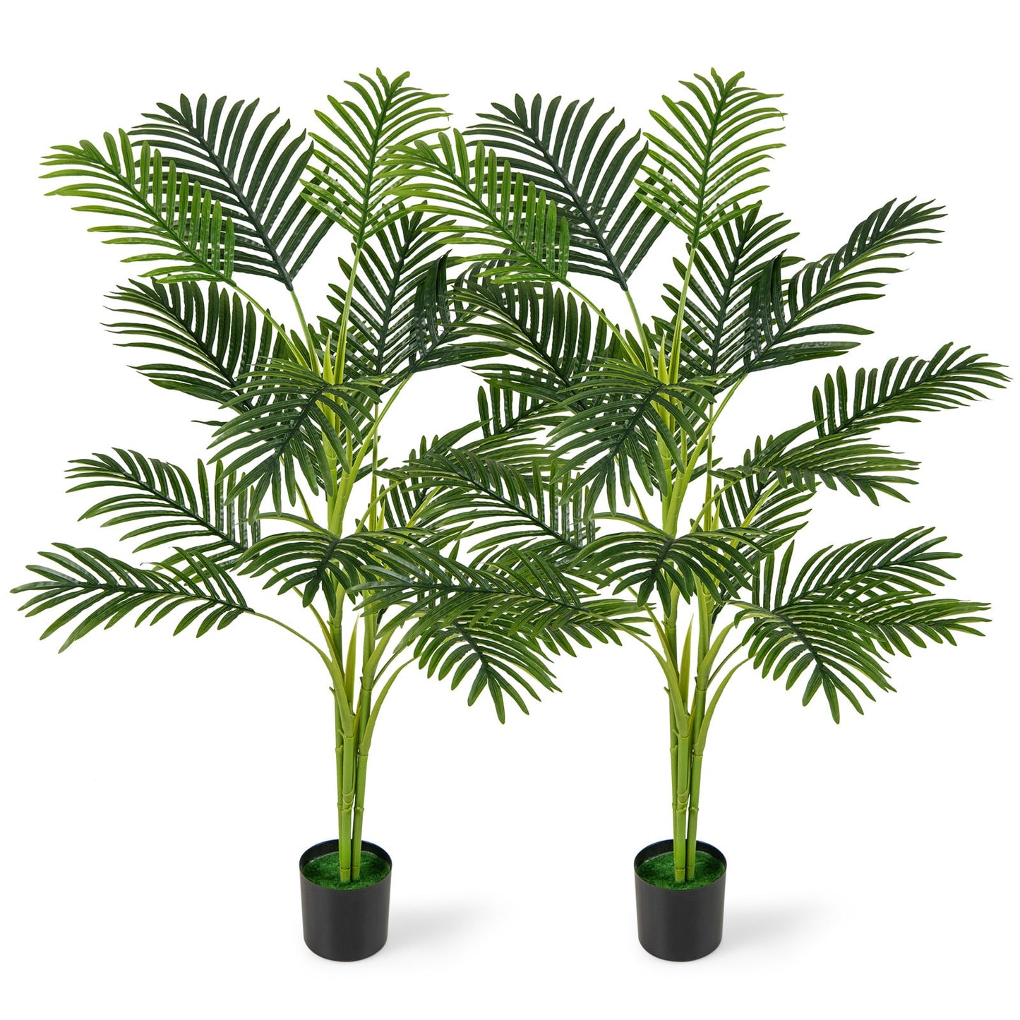 1.2M Artificial Palm Paradise Plant Large Fake Potted Tree Set of 2
