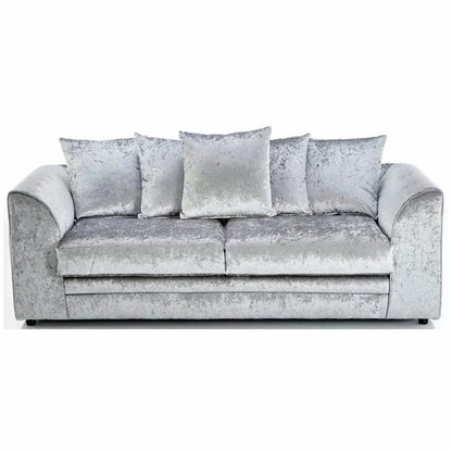 Mercury Ajo Crushed Velvet Corner Sofa ,Silver ,Black ,Mink