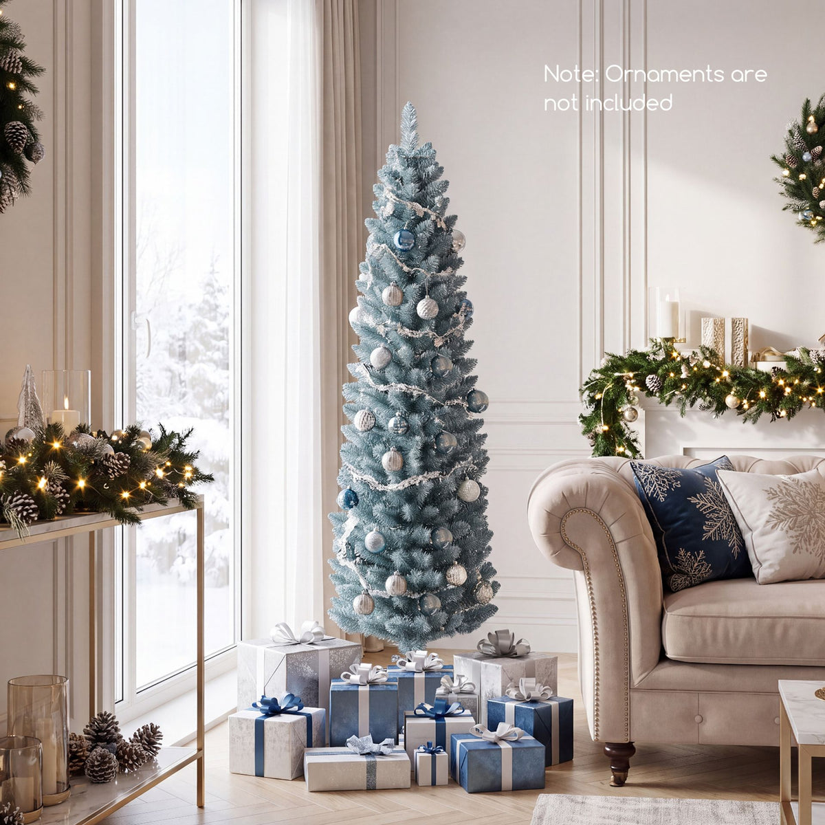 1.5M Artificial Pencil Christmas Tree with 210 Full Branch Tips