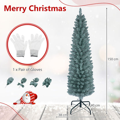 1.5M Artificial Pencil Christmas Tree with 210 Full Branch Tips