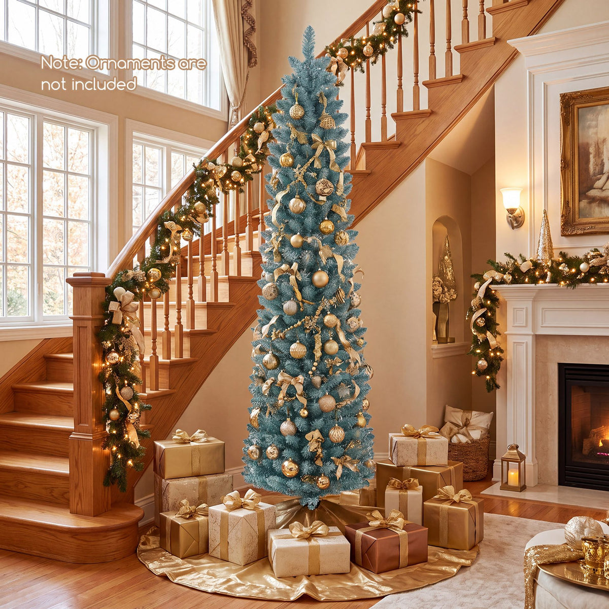 1.8M Artificial Pencil Christmas Tree with 320 Full Branch Tips