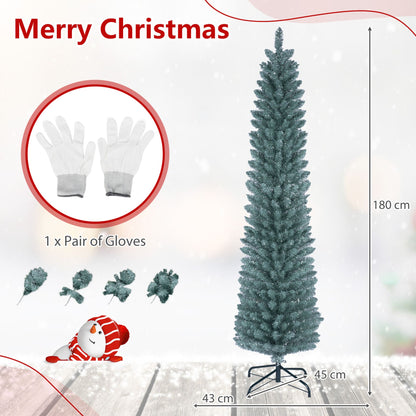 1.8M Artificial Pencil Christmas Tree with 320 Full Branch Tips