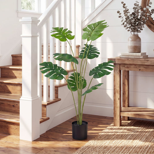 1 Pieces 120 cm Artificial Monstera Deliciosa Plant in Pot