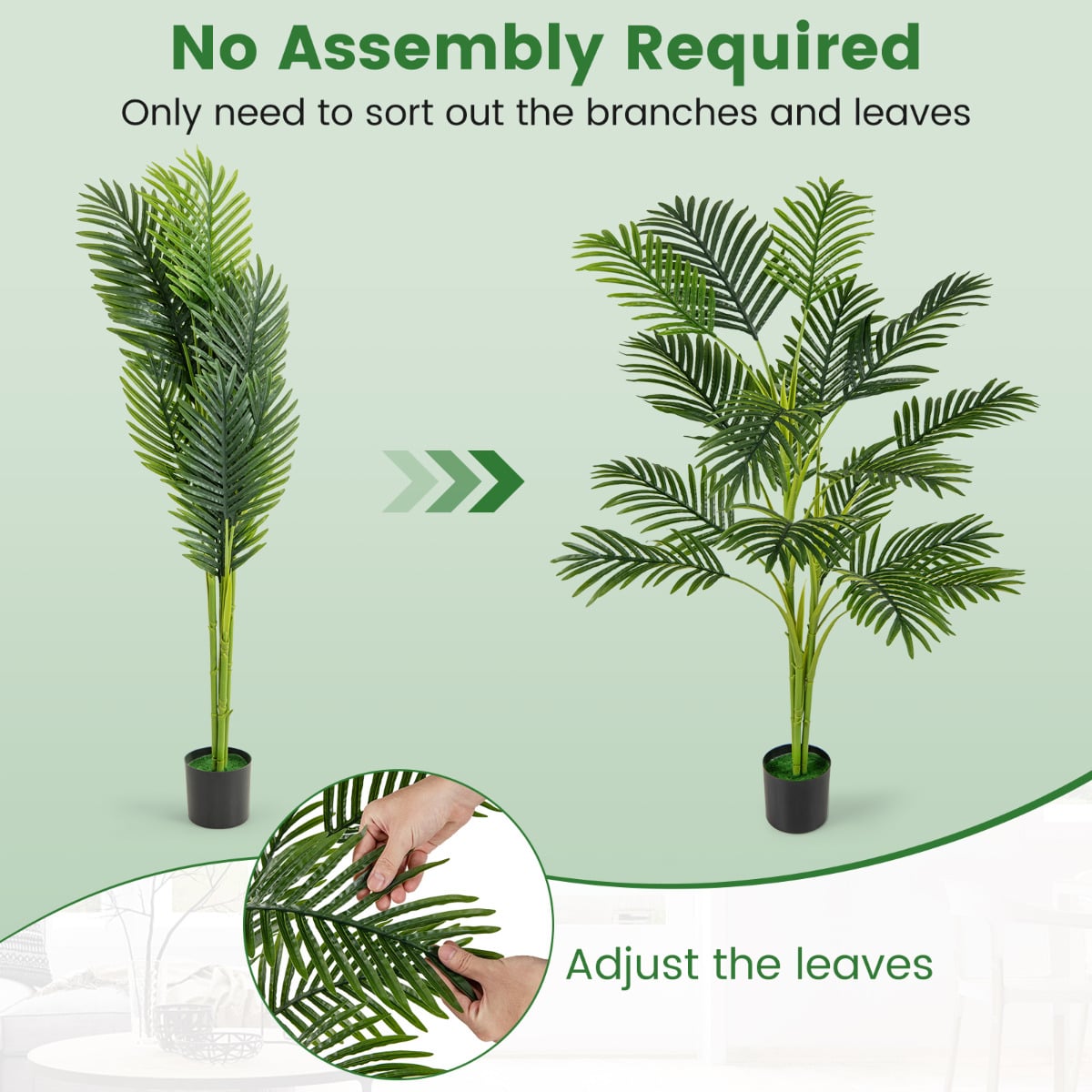 1.2M Artificial Palm Paradise Plant Large Fake Potted Tree-1 Pack