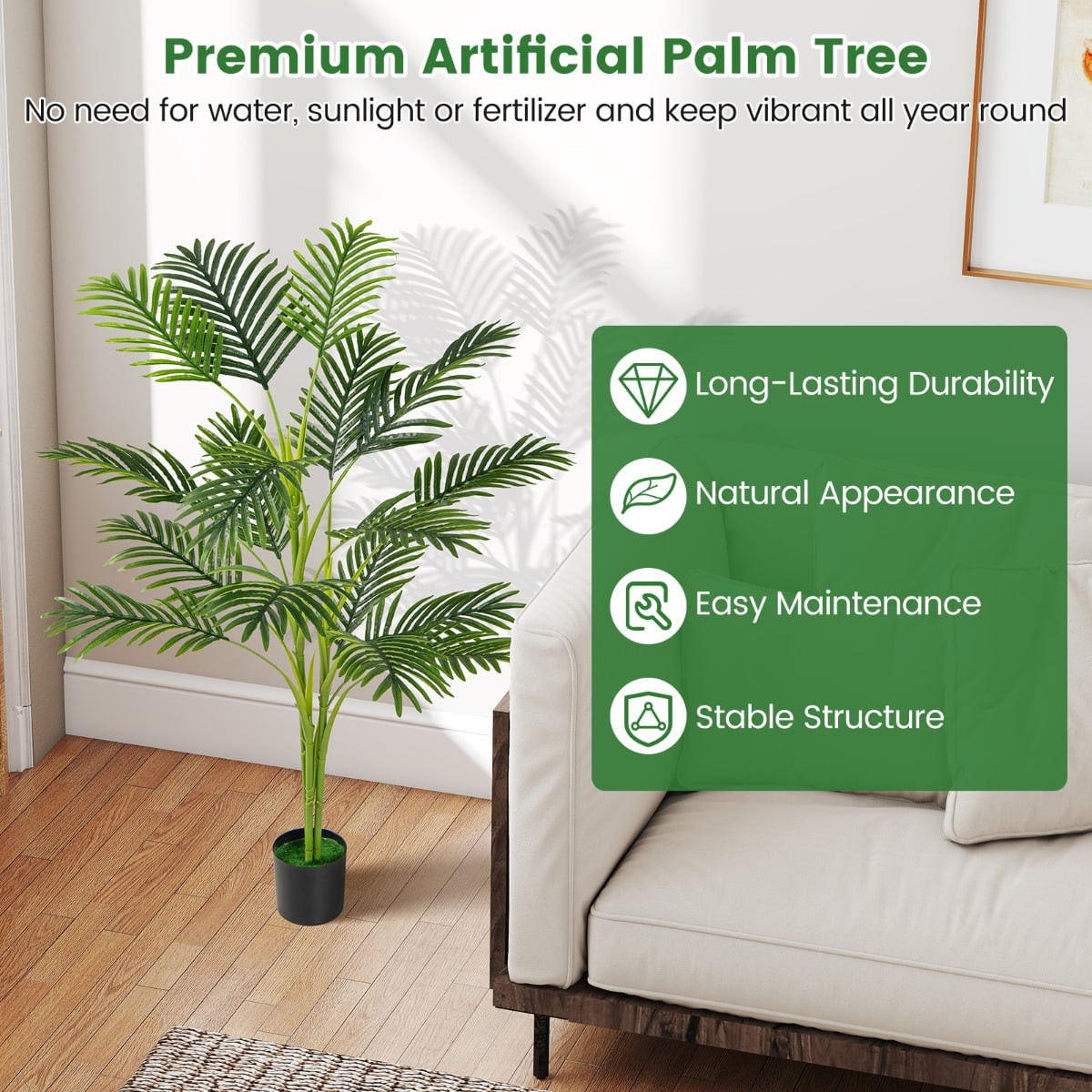 1.2M Artificial Palm Paradise Plant Large Fake Potted Tree-1 Pack
