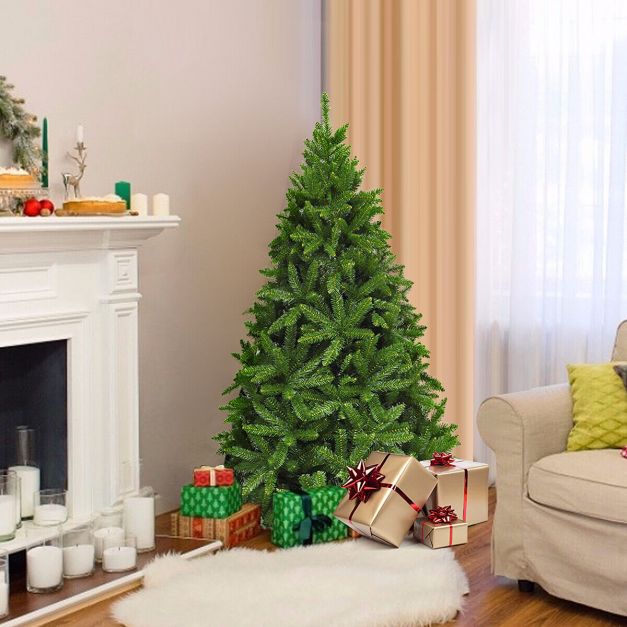 5 Feet Artificial Fir Christmas Tree with LED Lights and 600 Branch Tips