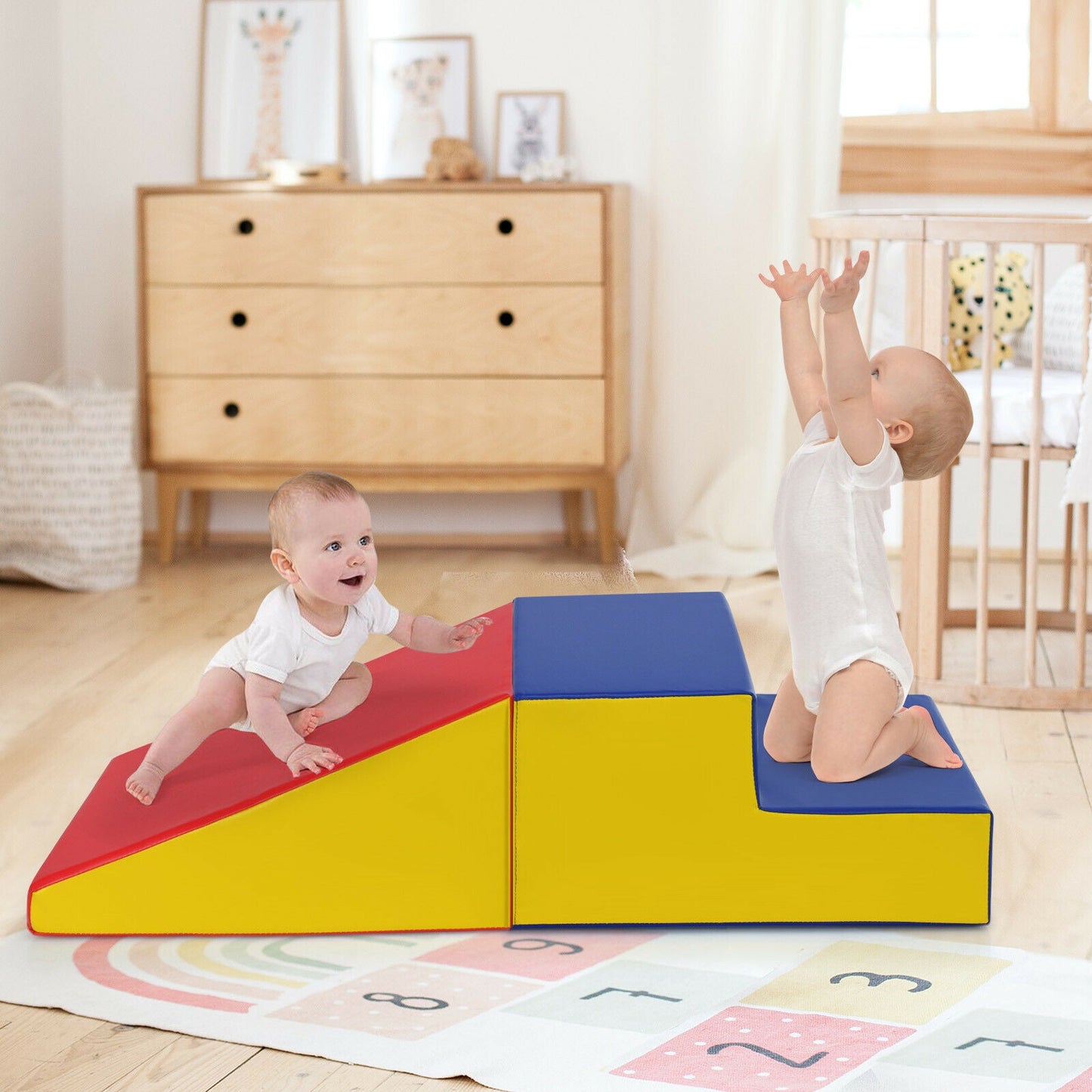 Toddler Climb and Crawl Foam Play Set-Blue