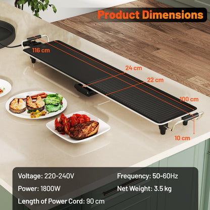 100 √ó 22cm Electric Griddle with 2 Nonstick Surfaces