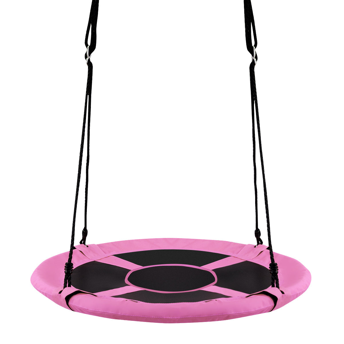 100cm Children Flying Saucer Tree Swing with Adjustable Rope-Pink