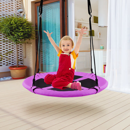 100cm Children Flying Saucer Tree Swing with Adjustable Rope-Purple
