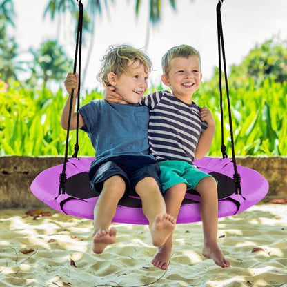 100cm Children Flying Saucer Tree Swing with Adjustable Rope-Purple