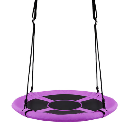 100cm Children Flying Saucer Tree Swing with Adjustable Rope-Purple