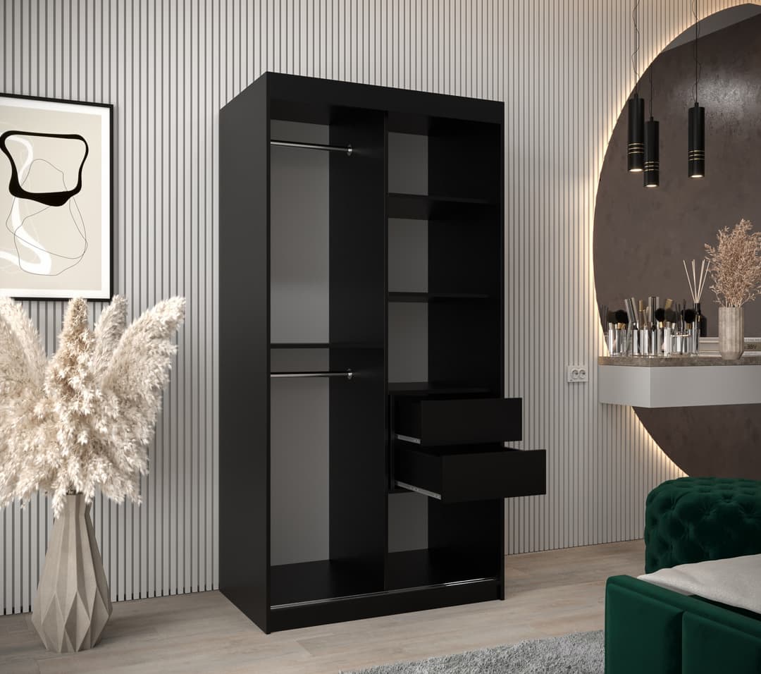 Uppsala V2 Sliding Door Wardrobe 100cm