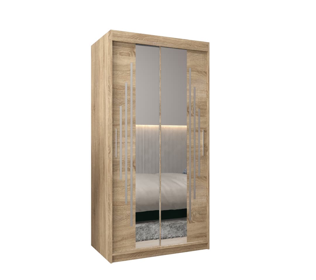 York I Sliding Door Wardrobe 100cm