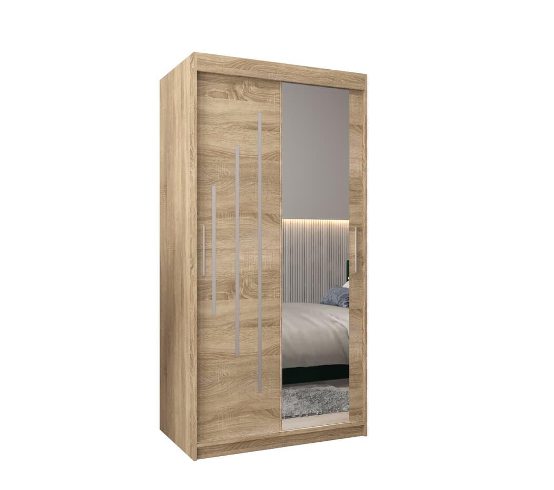 York II Sliding Door Wardrobe 100cm