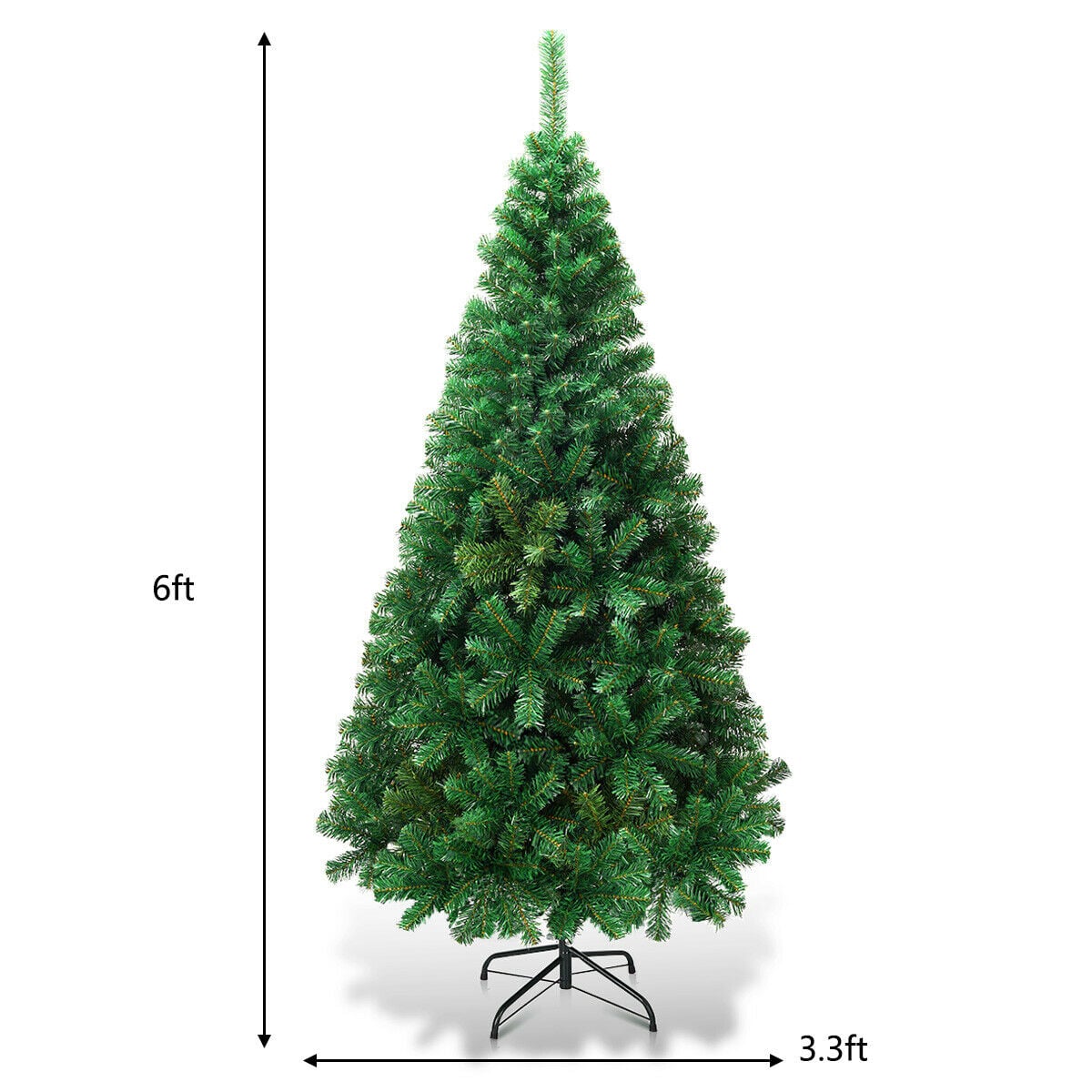 5.9ft (1.8m) Artificial Christmas Tree with Metal Stand