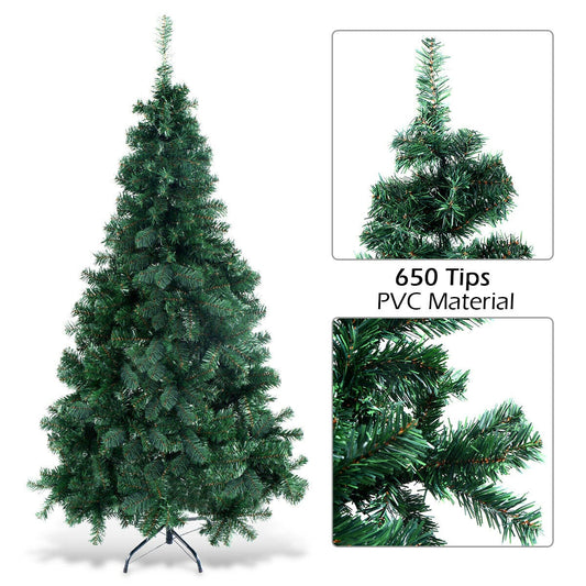 5.9ft (1.8m) Artificial Christmas Tree with Metal Stand