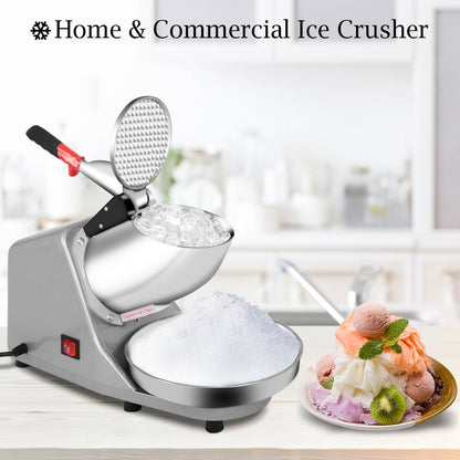 Snow Cone Maker Stainless Steel Shaved Ice Machine