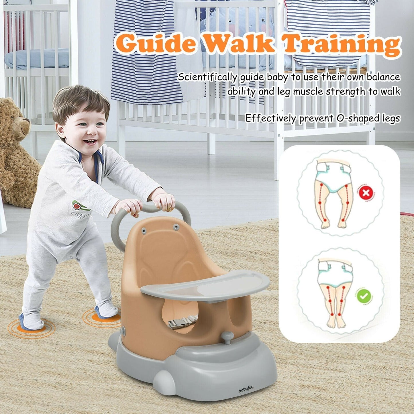 6 in 1 Baby Walker Training Set-Yellow