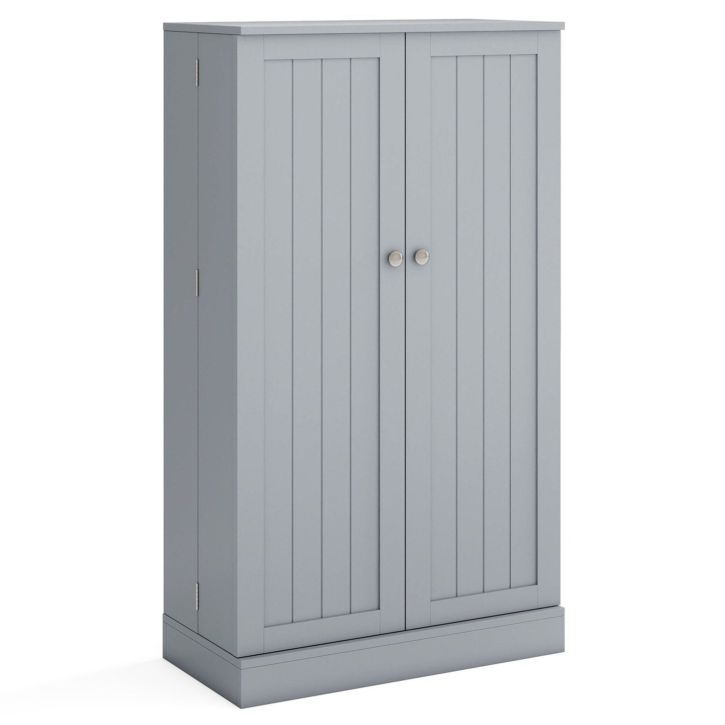104cm Tall Kitchen Pantry Storage Cabinet with Doors and Adjustable Shelves-Grey