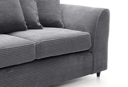 Jill Jumbo 3 Seater Sofa - Grey