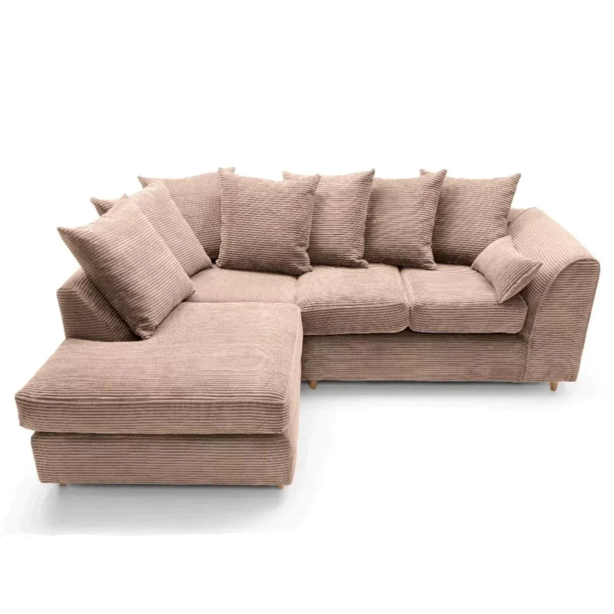 Jumbo Cord Brown Corner Sofa