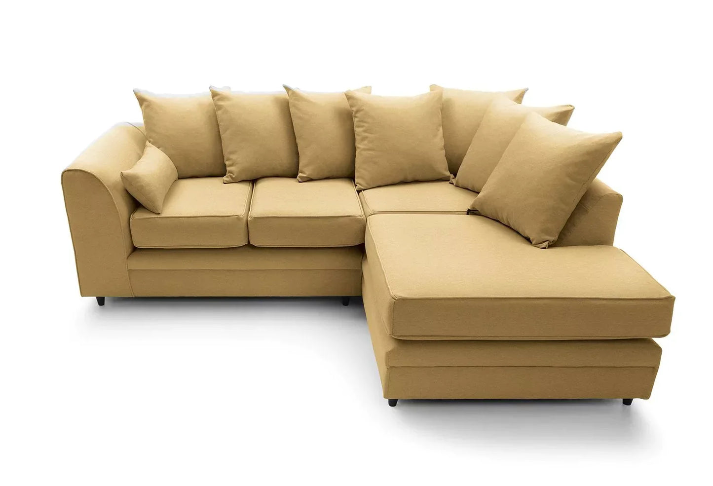 Dorota II Fabric Corner Sofa - Mustard