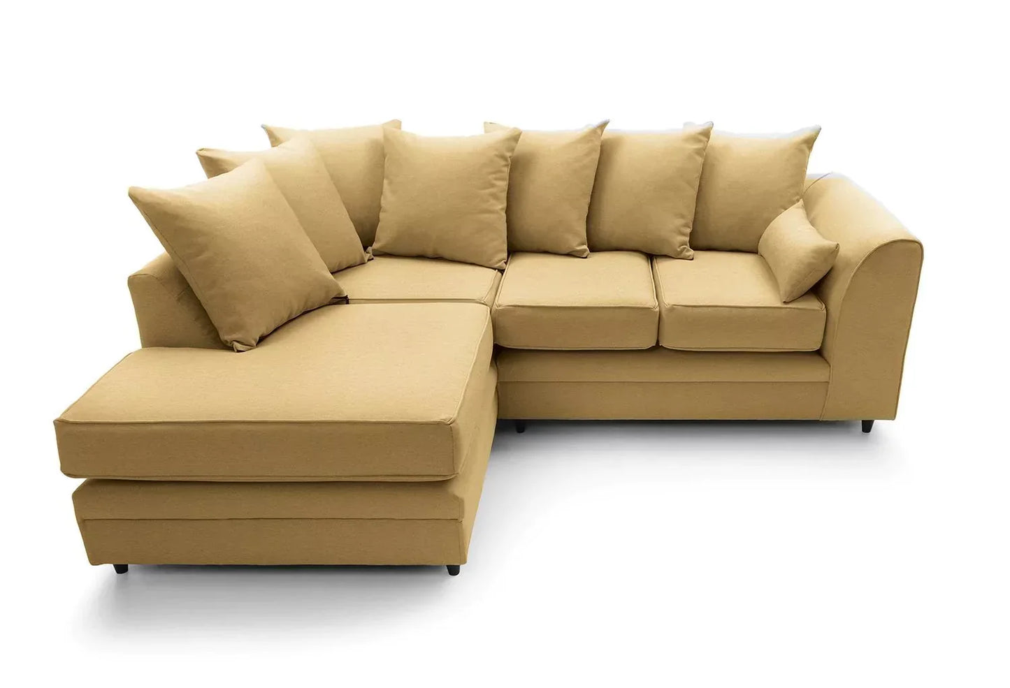 Dorota II Fabric Corner Sofa - Mustard