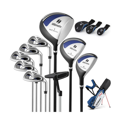 Set 10 Pieces Men's Complete Golf Clubs Package