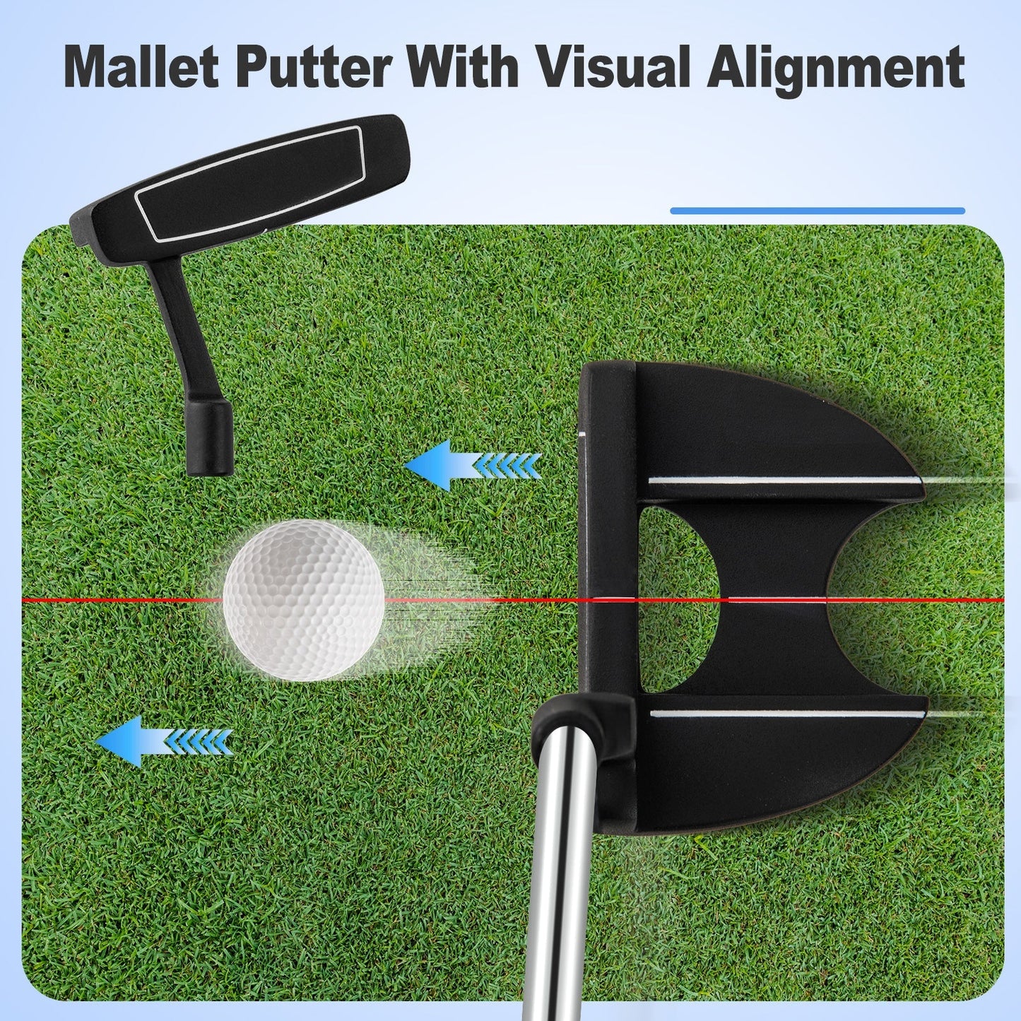 Set 10 Pieces Men's Complete Golf Clubs Package