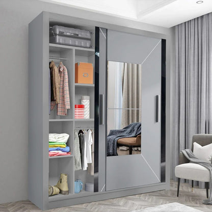 Massapequa Sliding Wardrobe - White