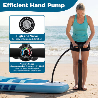 11' Wide Inflatable Stand Up Paddle Board-Blue